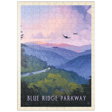 puzzleplate Blue Ridge Parkway: Bird's Eye View, Vintage Poster 200 Puzzle