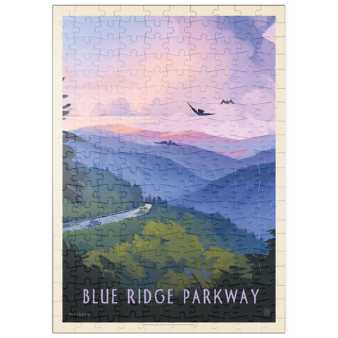 puzzleplate Blue Ridge Parkway: Bird's Eye View, Vintage Poster 200 Puzzle