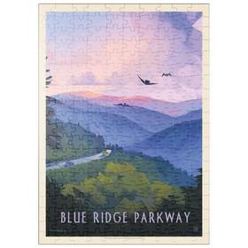 Darstellung des Puzzle Motivs Blue Ridge Parkway: Bird's Eye View, Vintage Poster - Puzzleteile: 200