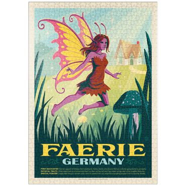 puzzleplate Mythical Creatures: Faerie (Germany), Vintage Poster 1000 Puzzle