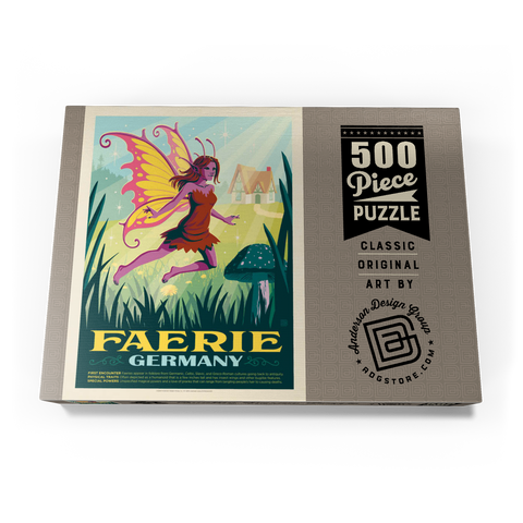 Mythical Creatures: Faerie (Germany), Vintage Poster 500 Puzzle Schachtel Ansicht3