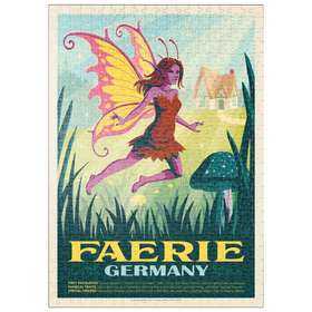 Darstellung des Puzzle Motivs Mythical Creatures: Faerie (Germany), Vintage Poster - Puzzleteile: 500
