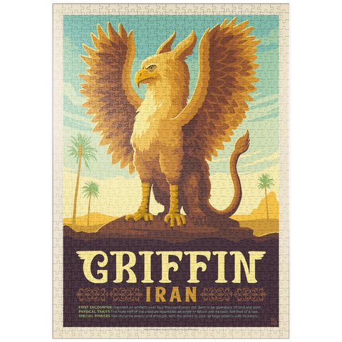 puzzleplate Mythical Creatures: Griffin (Iran), Vintage Poster 1000 Puzzle