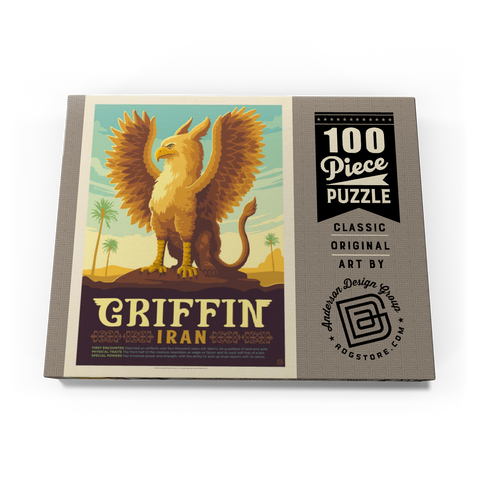 Mythical Creatures: Griffin (Iran), Vintage Poster 100 Puzzle Schachtel Ansicht3