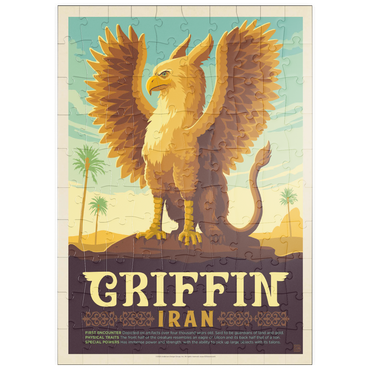 puzzleplate Mythical Creatures: Griffin (Iran), Vintage Poster 100 Puzzle