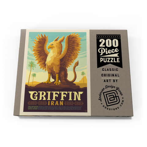 Mythical Creatures: Griffin (Iran), Vintage Poster 200 Puzzle Schachtel Ansicht3