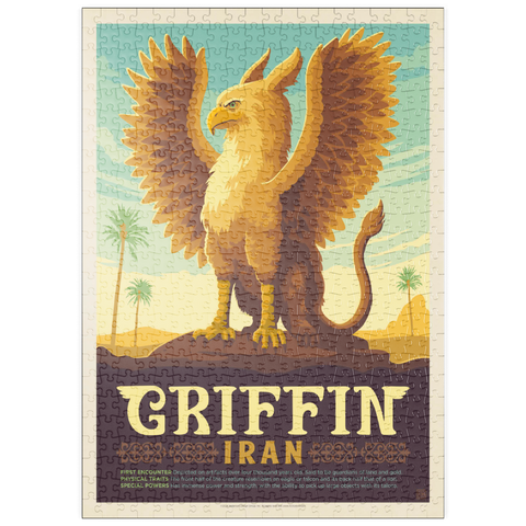 puzzleplate Mythical Creatures: Griffin (Iran), Vintage Poster 500 Puzzle