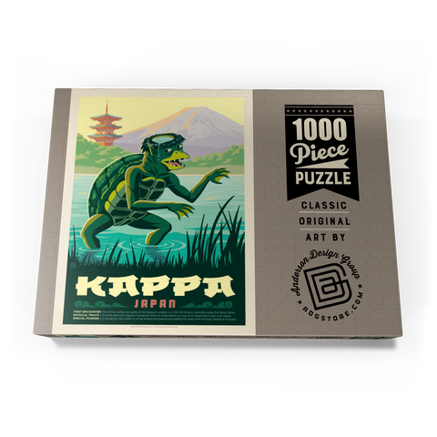 Mythical Creatures: Kappa (Japan), Vintage Poster 1000 Puzzle Schachtel Ansicht3