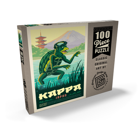 Mythical Creatures: Kappa (Japan), Vintage Poster 100 Puzzle Schachtel Ansicht2