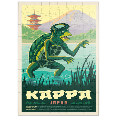 puzzleplate Mythical Creatures: Kappa (Japan), Vintage Poster 100 Puzzle