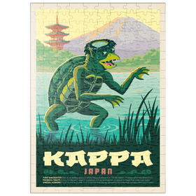 Darstellung des Puzzle Motivs Mythical Creatures: Kappa (Japan), Vintage Poster - Puzzleteile: 200