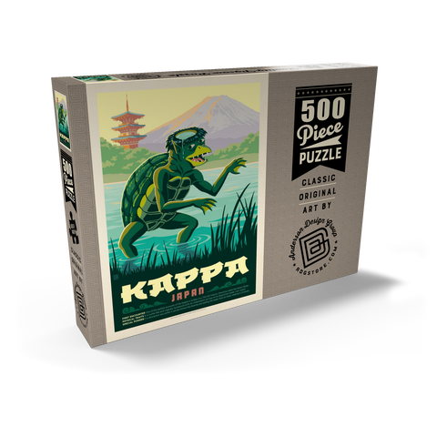 Mythical Creatures: Kappa (Japan), Vintage Poster 500 Puzzle Schachtel Ansicht2