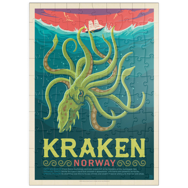 puzzleplate Mythical Creatures: Kraken (Norway), Vintage Poster 100 Puzzle