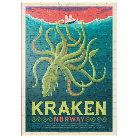 puzzleplate Mythical Creatures: Kraken (Norway), Vintage Poster 200 Puzzle