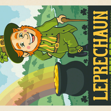 Mythical Creatures: Leprechaun (Ireland), Vintage Poster 1000 Puzzle 3D Modell
