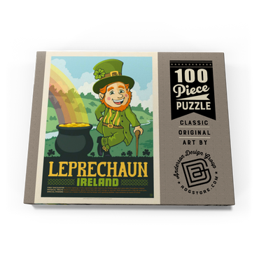 Mythical Creatures: Leprechaun (Ireland), Vintage Poster 100 Puzzle Schachtel Ansicht3