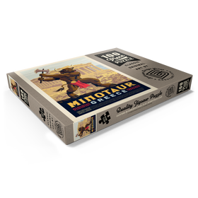 Darstellung des Puzzle Motivs Mythical Creatures: Minotaur (Greece), Vintage Poster - Puzzleteile: 100