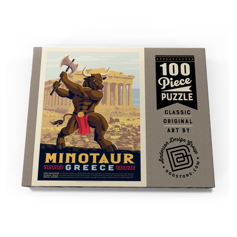 Mythical Creatures: Minotaur (Greece), Vintage Poster 100 Puzzle Schachtel Ansicht3