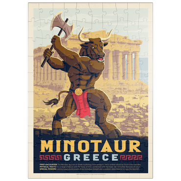 puzzleplate Mythical Creatures: Minotaur (Greece), Vintage Poster 100 Puzzle