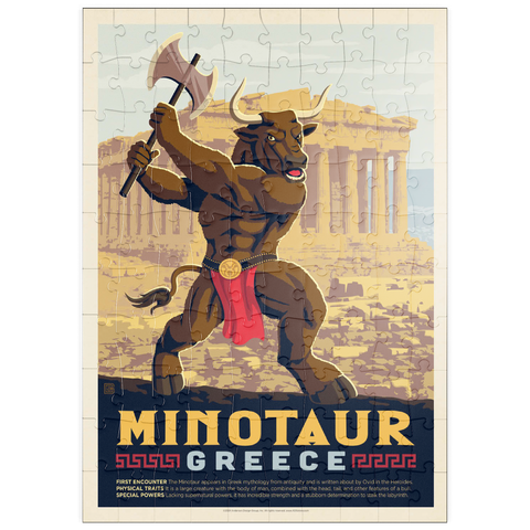 puzzleplate Mythical Creatures: Minotaur (Greece), Vintage Poster 100 Puzzle