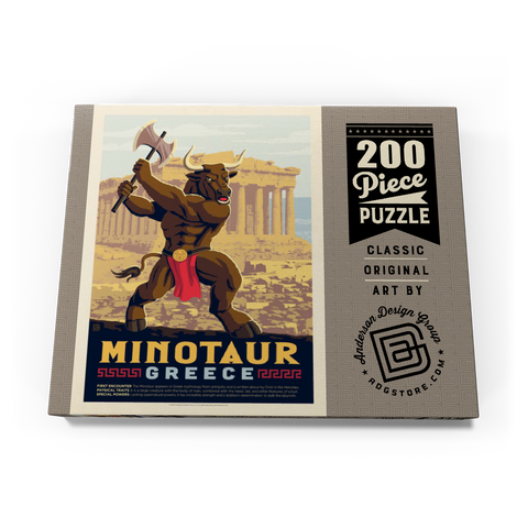 Mythical Creatures: Minotaur (Greece), Vintage Poster 200 Puzzle Schachtel Ansicht3