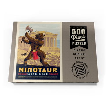 Mythical Creatures: Minotaur (Greece), Vintage Poster 500 Puzzle Schachtel Ansicht3