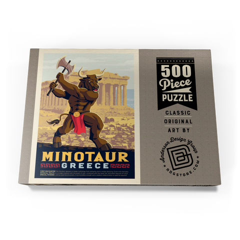 Mythical Creatures: Minotaur (Greece), Vintage Poster 500 Puzzle Schachtel Ansicht3