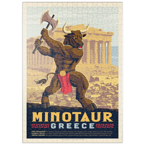 puzzleplate Mythical Creatures: Minotaur (Greece), Vintage Poster 500 Puzzle