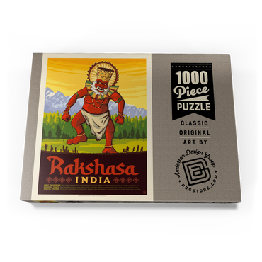 Mythical Creatures: Rakshasa (India), Vintage Poster 1000 Puzzle Schachtel Ansicht3