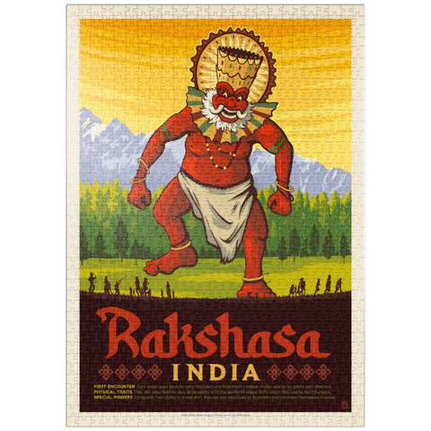 puzzleplate Mythical Creatures: Rakshasa (India), Vintage Poster 1000 Puzzle
