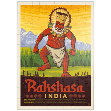puzzleplate Mythical Creatures: Rakshasa (India), Vintage Poster 100 Puzzle
