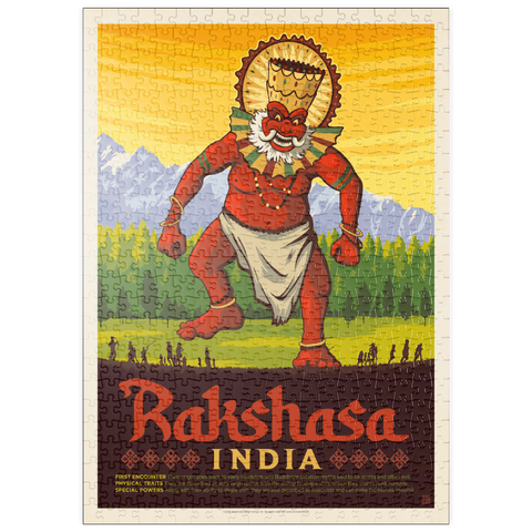 puzzleplate Mythical Creatures: Rakshasa (India), Vintage Poster 500 Puzzle