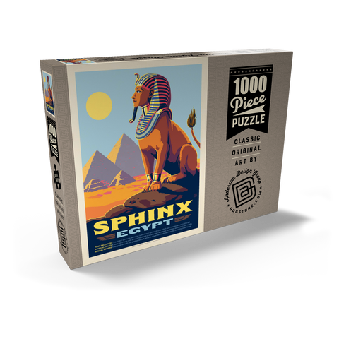 Mythical Creatures: Sphinx (Egypt), Vintage Poster 1000 Puzzle Schachtel Ansicht2