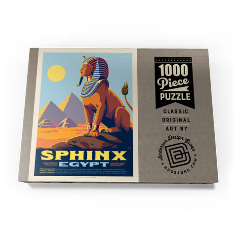 Mythical Creatures: Sphinx (Egypt), Vintage Poster 1000 Puzzle Schachtel Ansicht3