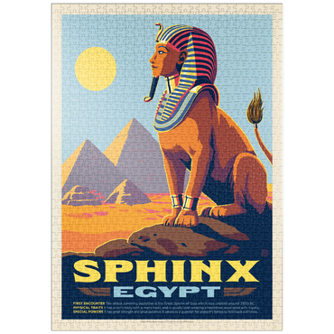 puzzleplate Mythical Creatures: Sphinx (Egypt), Vintage Poster 1000 Puzzle