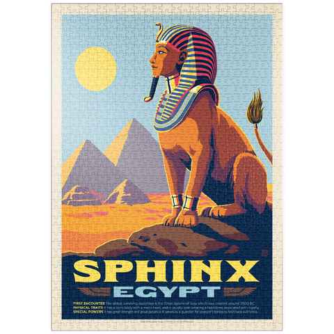 puzzleplate Mythical Creatures: Sphinx (Egypt), Vintage Poster 1000 Puzzle