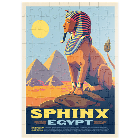 puzzleplate Mythical Creatures: Sphinx (Egypt), Vintage Poster 100 Puzzle