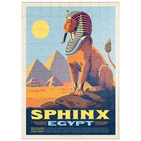Darstellung des Puzzle Motivs Mythical Creatures: Sphinx (Egypt), Vintage Poster - Puzzleteile: 100
