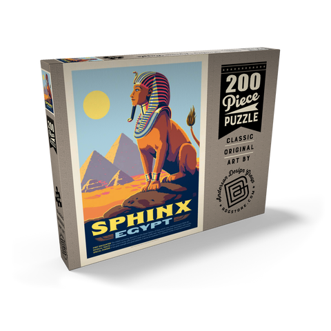 Mythical Creatures: Sphinx (Egypt), Vintage Poster 200 Puzzle Schachtel Ansicht2