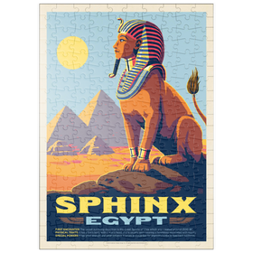 Darstellung des Puzzle Motivs Mythical Creatures: Sphinx (Egypt), Vintage Poster - Puzzleteile: 200