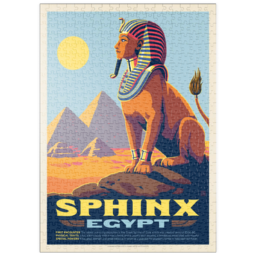 puzzleplate Mythical Creatures: Sphinx (Egypt), Vintage Poster 500 Puzzle