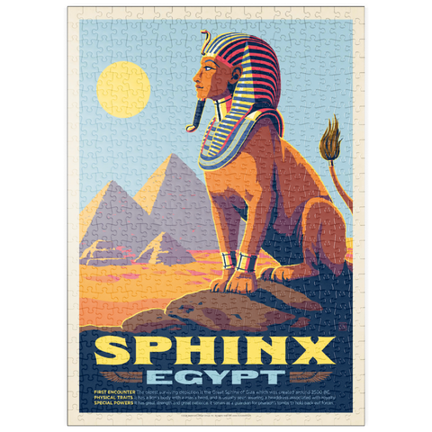 puzzleplate Mythical Creatures: Sphinx (Egypt), Vintage Poster 500 Puzzle