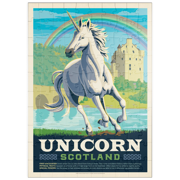 puzzleplate Mythical Creatures: Unicorn (Scotland), Vintage Poster 100 Puzzle