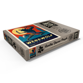 Darstellung des Puzzle Motivs Mythical Creatures: Werewolf (England), Vintage Poster - Puzzleteile: 1000