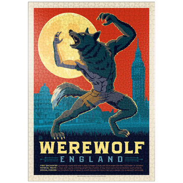 puzzleplate Mythical Creatures: Werewolf (England), Vintage Poster 1000 Puzzle