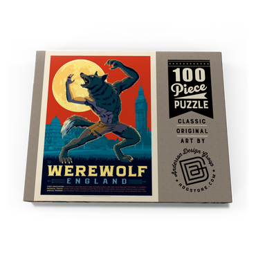 Mythical Creatures: Werewolf (England), Vintage Poster 100 Puzzle Schachtel Ansicht3