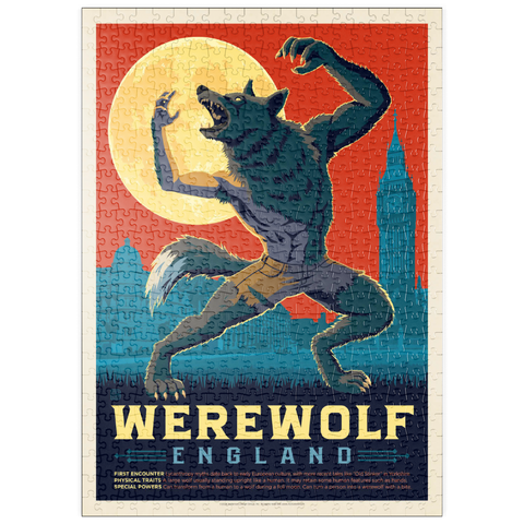 puzzleplate Mythical Creatures: Werewolf (England), Vintage Poster 500 Puzzle