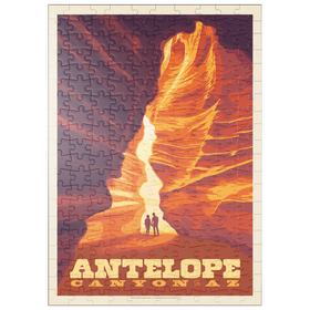 Darstellung des Puzzle-Motivs Antelope Canyon, Arizona, Vintage Poster – Puzzleteile: 200