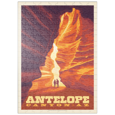 puzzleplate Antelope Canyon, Arizona, Vintage Poster 200 Puzzle