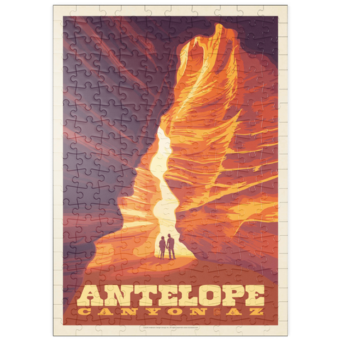 puzzleplate Antelope Canyon, Arizona, Vintage Poster 200 Puzzle